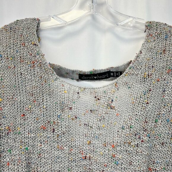 Derek Heart Womens Pullover Sweater Multicolor Open Lace Up Back Long Sleeve M - Picture 8 of 12